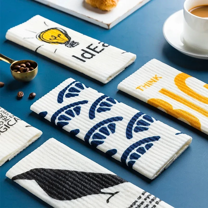 2023 Custom Design Swedish Dishcloths Reusable Sponge Cleaning Cloths Absorbent Dish Cloth Washable Sponge Dishcloths