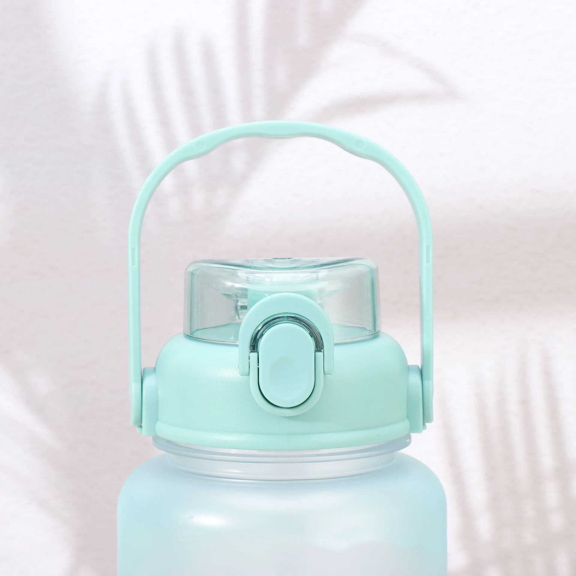 Gradient color tour camp 3 piece set PC plastic water bottle 2000ml 64oz jug with motivational and time marker OEM ODM