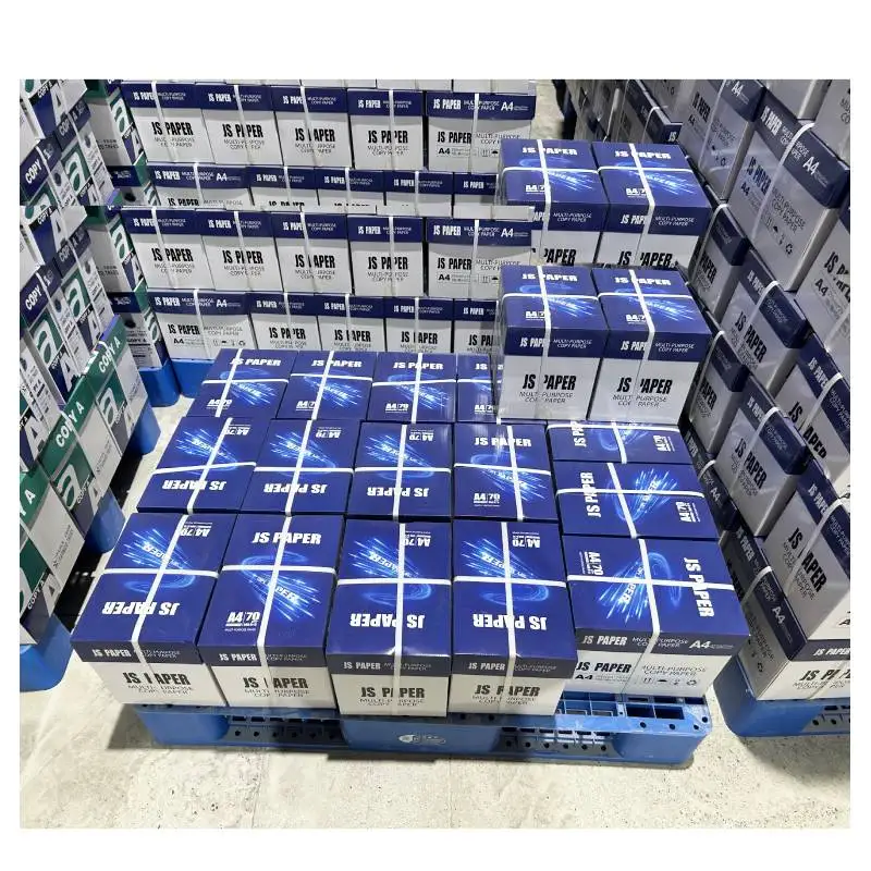 Lowest price High Quality 70GSM 75GSM 80GSM 100% wood Pulp A4 format printing Paper Copier 500 Sheets Ream 5 Reams Box A4