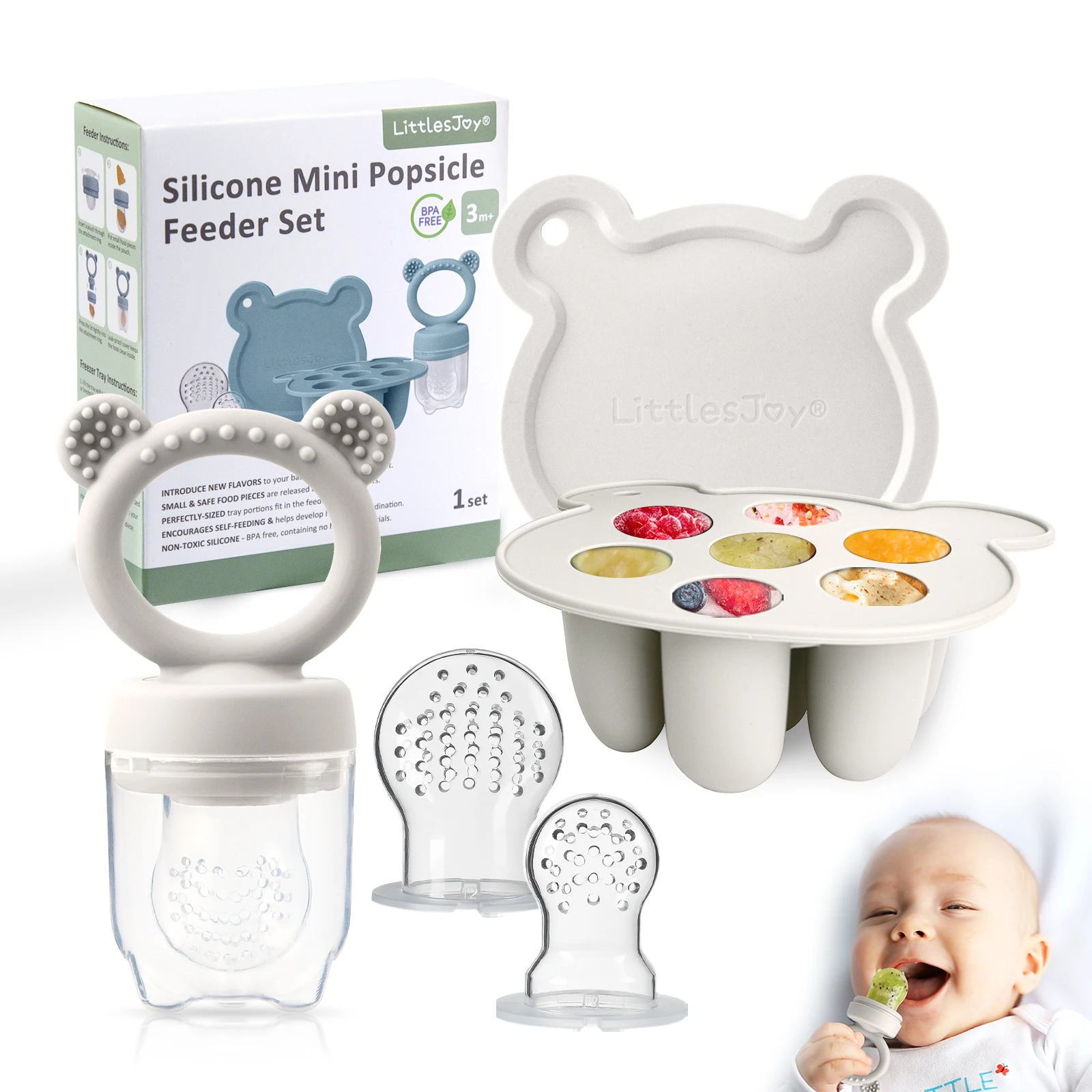 Silicon Baby Tteether 2024 Baby Fruit vegetable Feeder Pacifier Foodie Feeder Trending New Baby Bpa Free