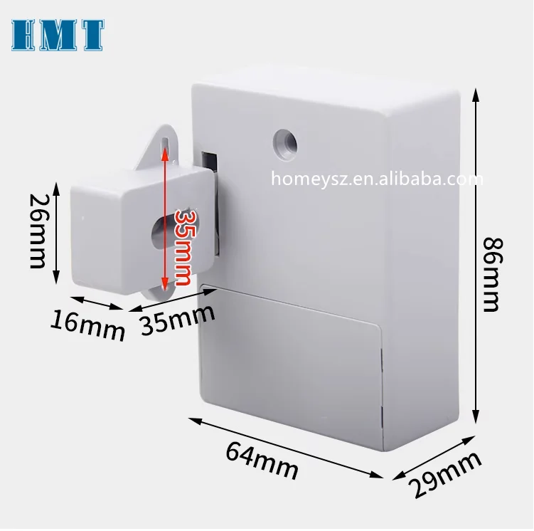 RFID intelligent sensing invisible mini office drawer lock, storage cabinet electronic lock