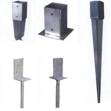 Fence post metal ground screws square steel plate anchor