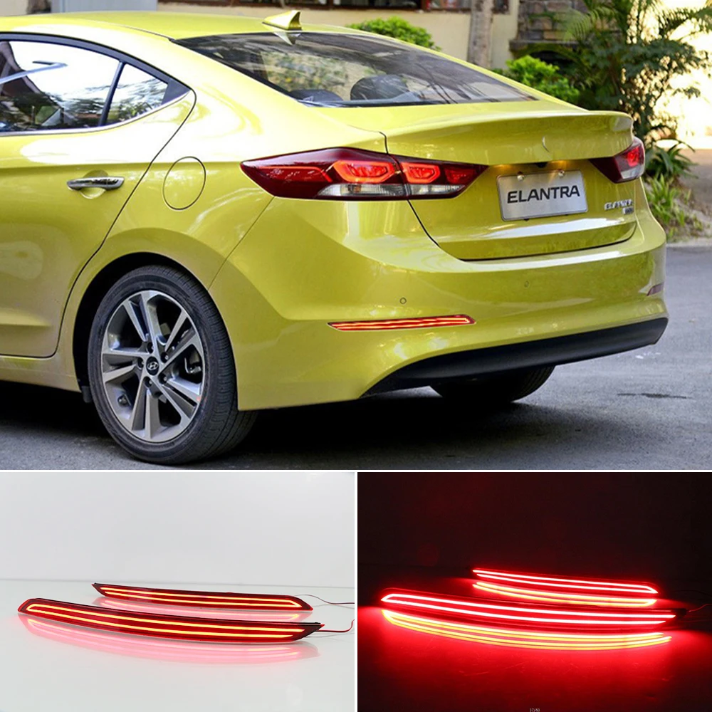 Car Rear Bumper Light Parking Stop Brake Lamp Tail LED Reflector For Hyundai Elantra 2016 2017 2018 2019 2020