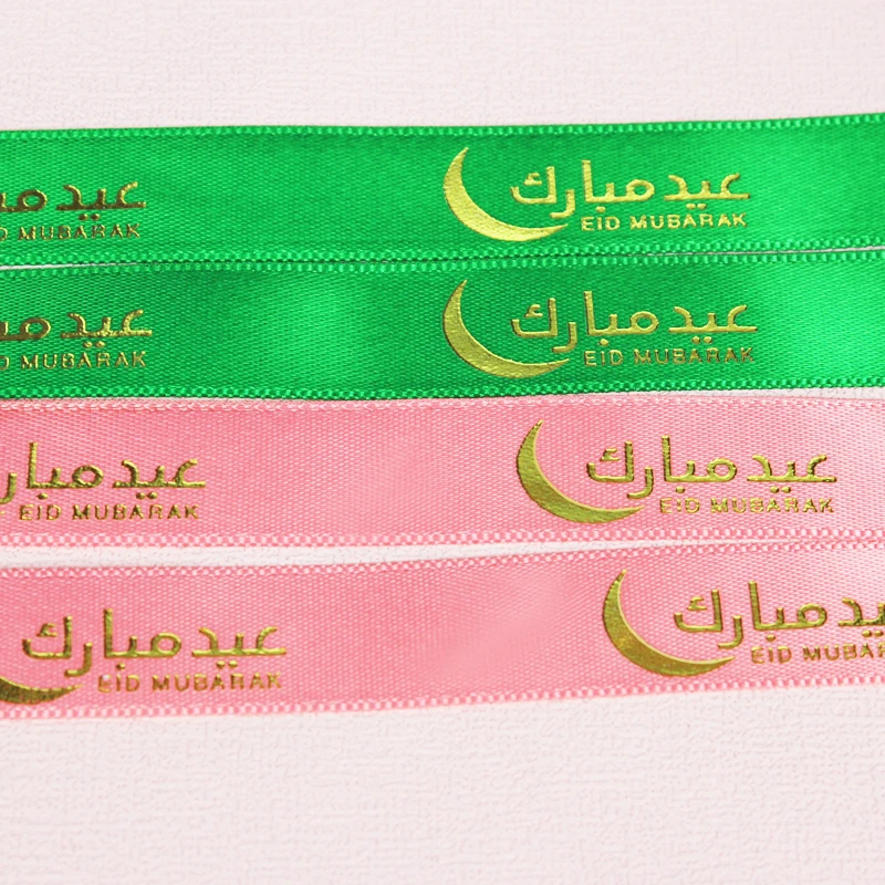 Factory wholesale ribbon gold printing flower gift ribbon decoration for perfume bottle  ribbon