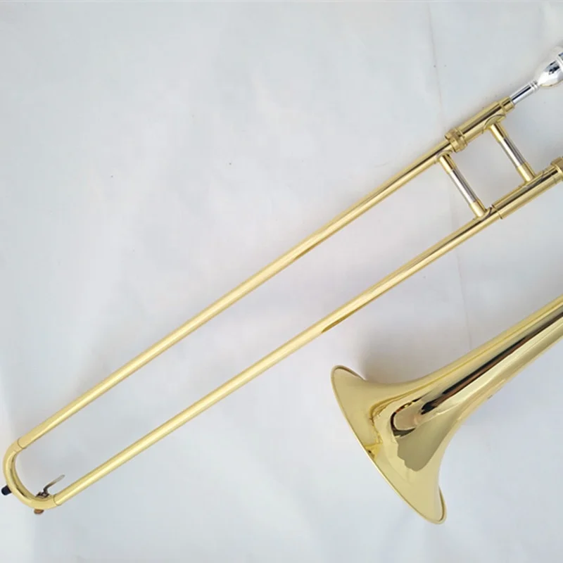 
Weifang Rebon Cheap Bb key Slide plated gold Tenor Trombone 
