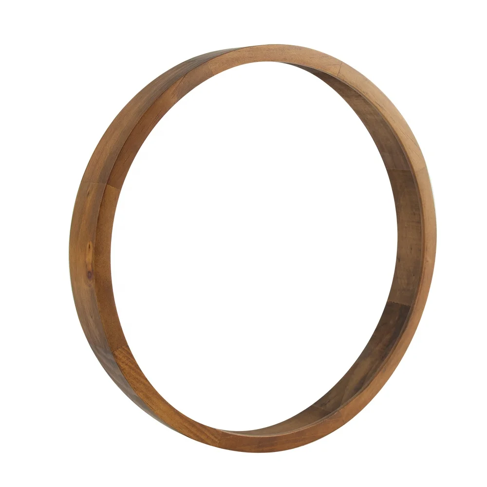 Wholesale Wall  Clock Parts  Real Wood Made Round Wooden Frames