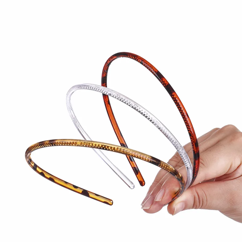 Vintage Custom Punk Leopard Print Plastic Hairband Headband For Wholesale Hair Accessories