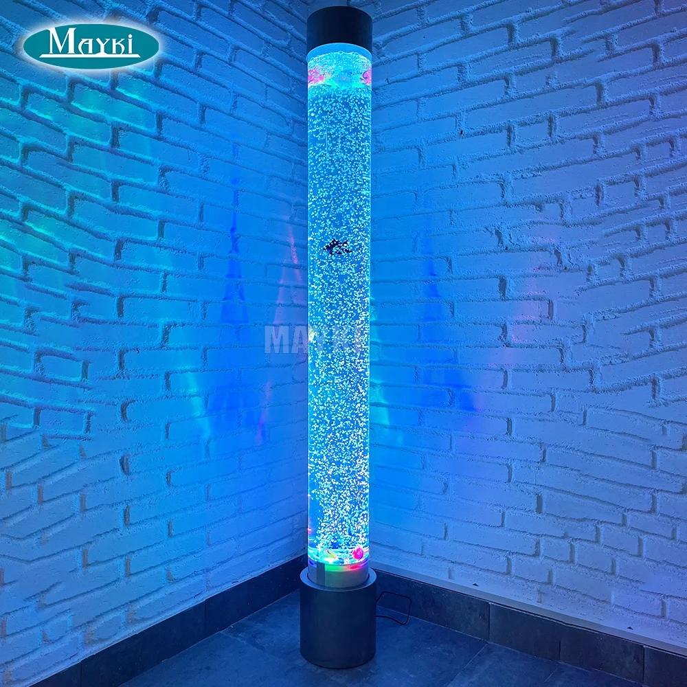 Lighted Acrylic Columns Interactive Water Bubble Tube Sensory Bubble LED Tube Lamps