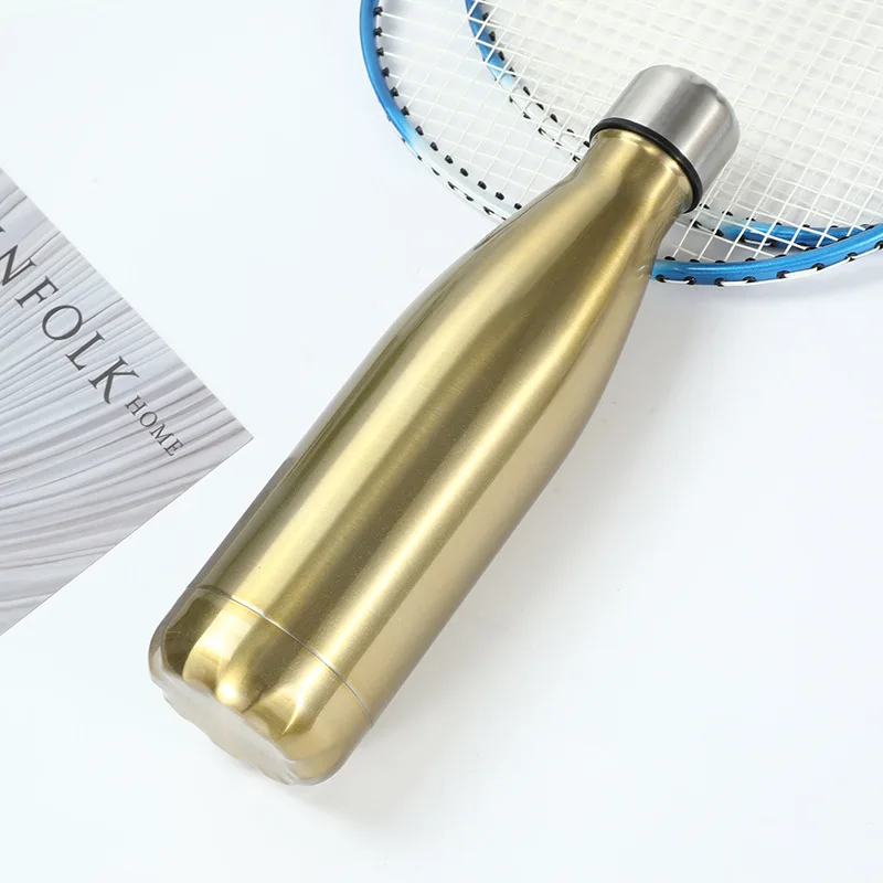 Wholesale Bulk Sublimation Thermoses Glossy Paint Coating 500ml Stainless Steel Cola Shaped Water Bottle Coffee Mug Tumbler Cup