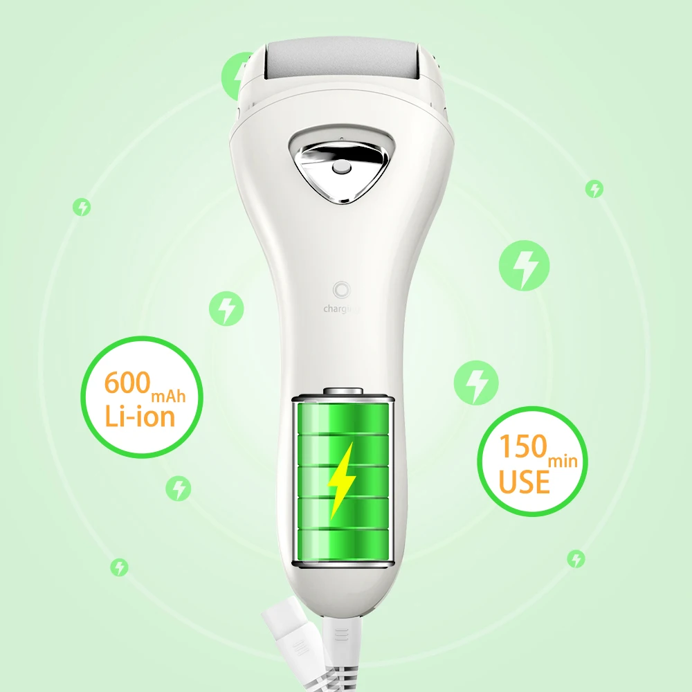 PRITECH Customized USB Rechargeable Professional Electric Pedicure Foot File Callus Remover Machine With Led Light
