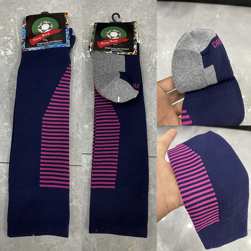 Towel Soled Long Soccer Socks Mens Stockings Non-slip Sports Grip Sock Football Custom Logo Socks Manufacturer Wholesale