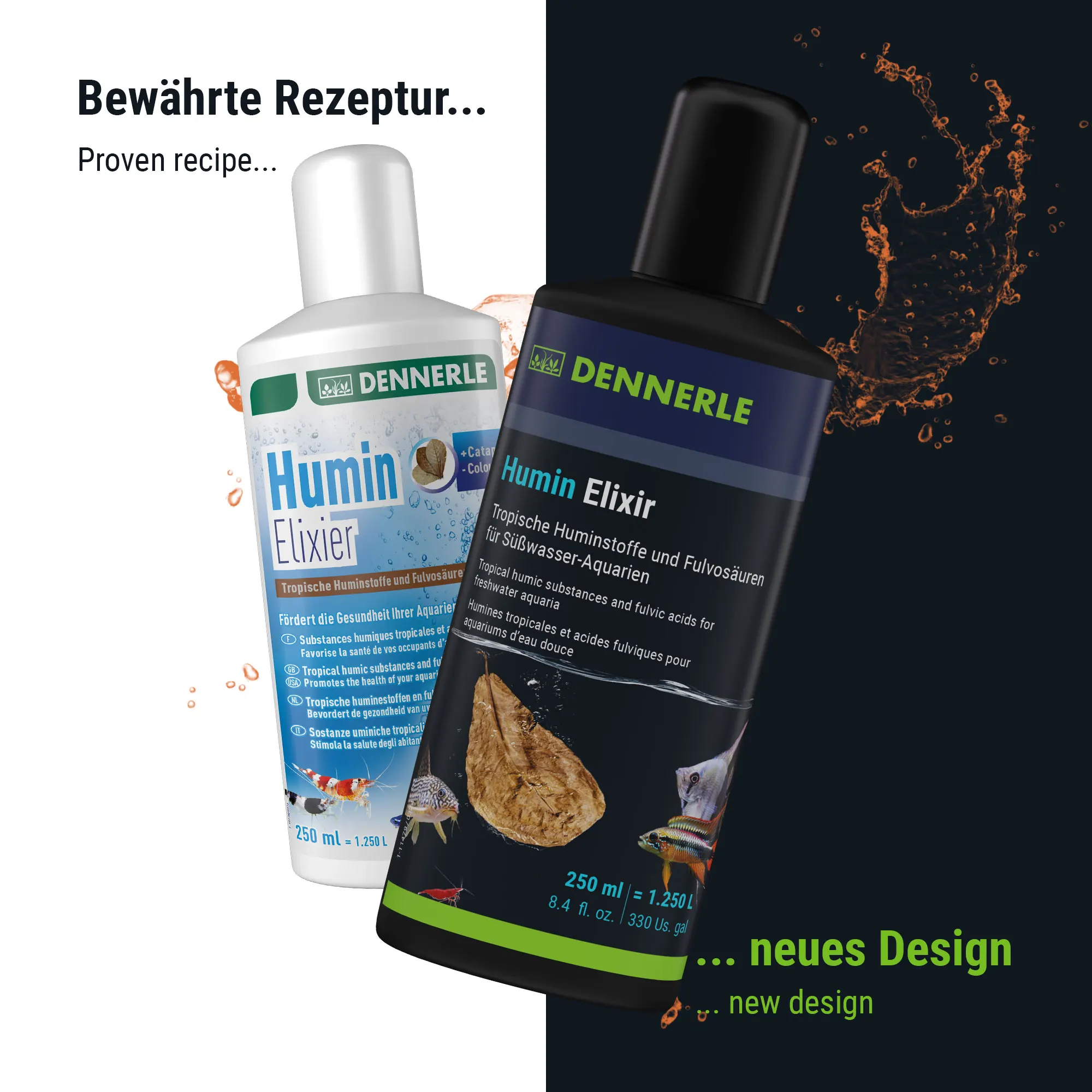 DENNERLE Humin Elixir 250 мл тропические Гуминовые Вещества И Фульвовые Кислоты уход за водой для пресноводного аквариума