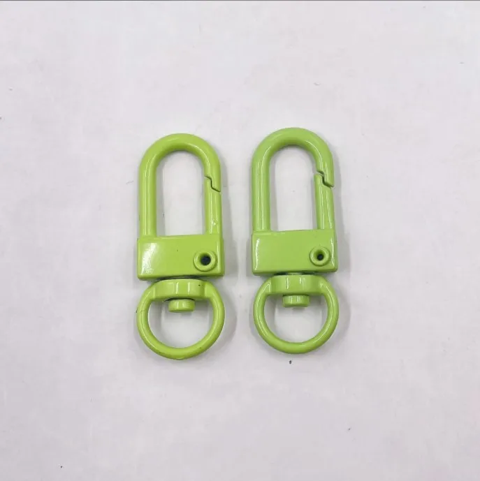 Key Chain Metal Baking Paint Color Alloy Shrimp Key Buckle Painted Door Pendant 8 Character KeyRing