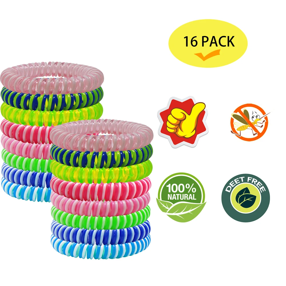 
Mosquito Repellent Bracelet, (16 Pack - Multi-Colour) Best Pest Control Repeller up to 250Hrs of Protection Against Mosquitoes 