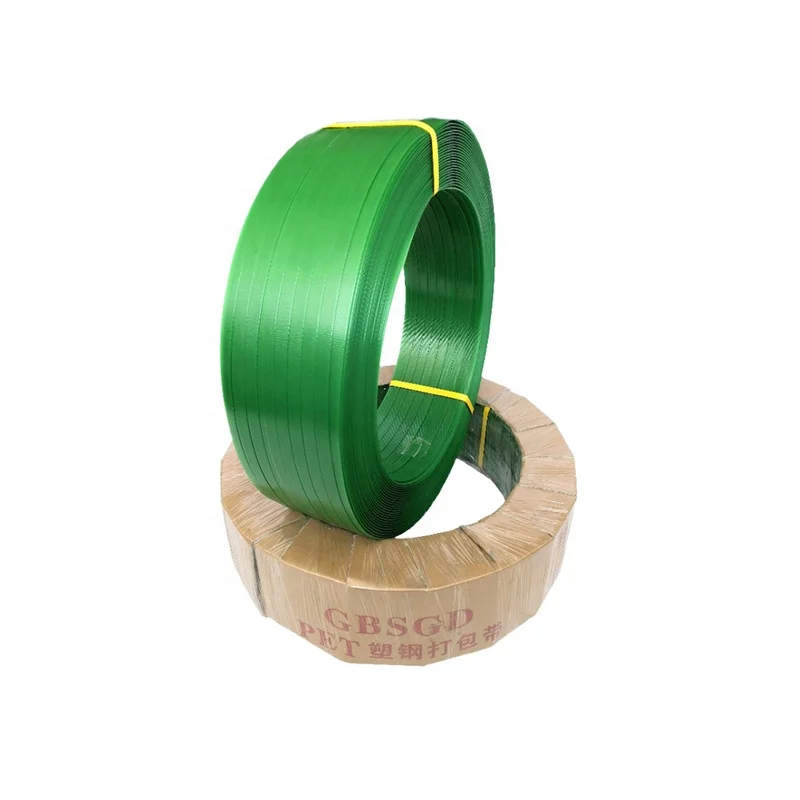 Customization Green Embossed Pallet Packing Strapping Plastic Pet Strap Belt For Packaging
