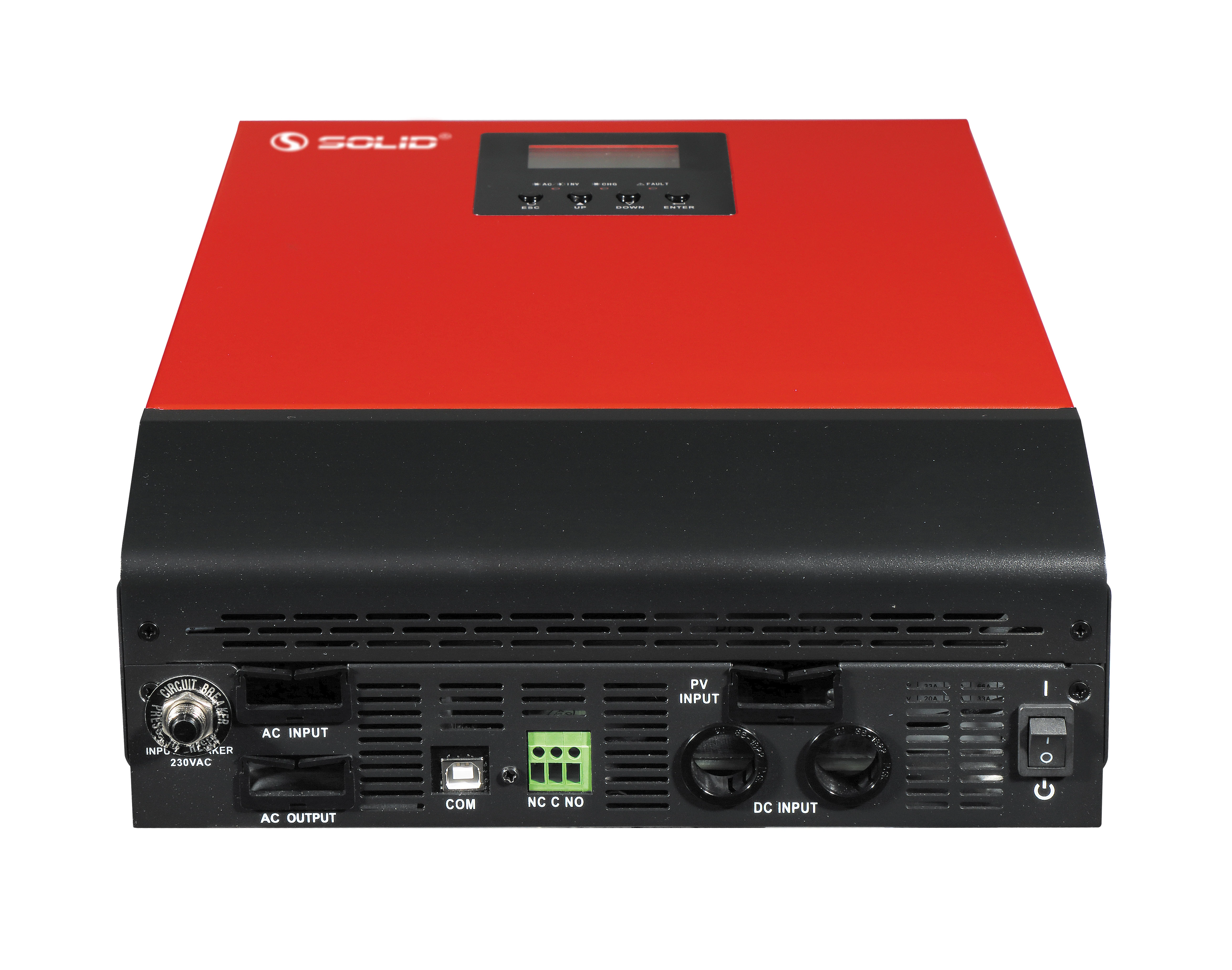 SOLID 3KW 24V 220V 230V Solar Inverter 3KVA Off Grid hybrid solar inverter with 50A PWM Controller For Solar System