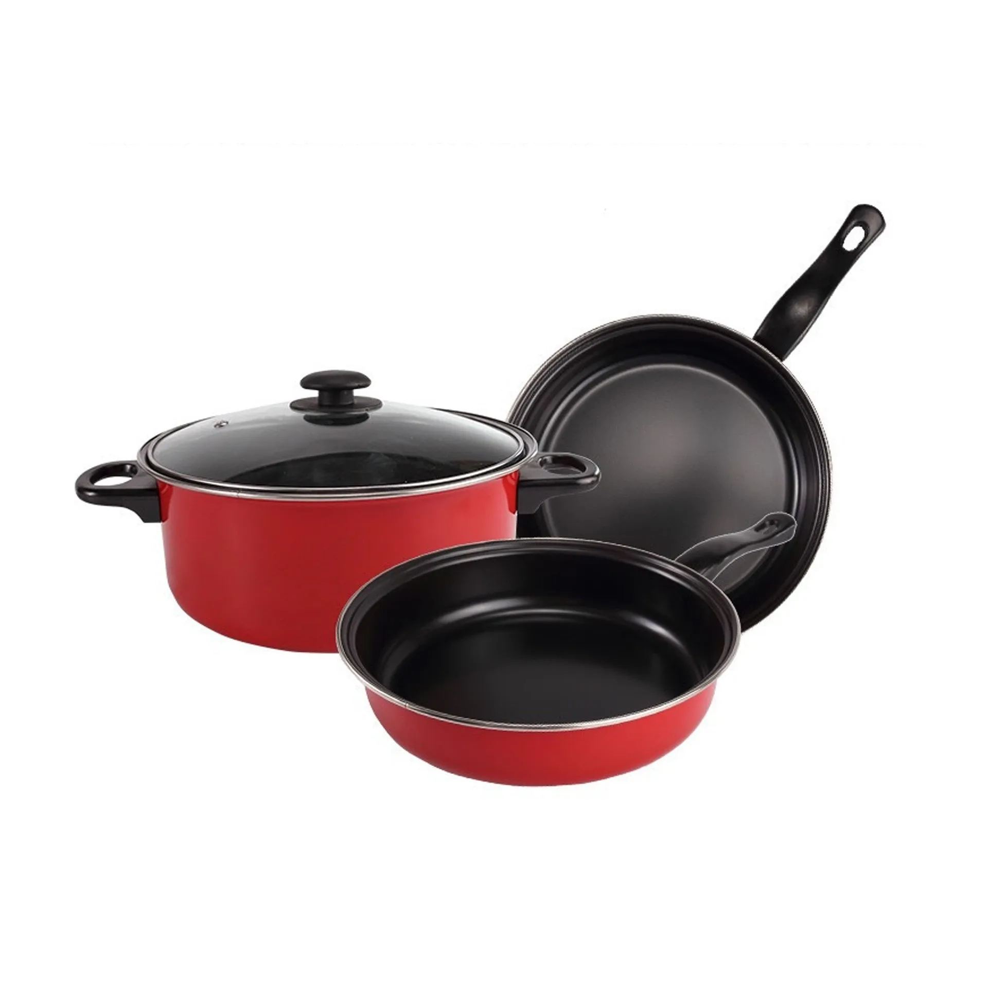 Wholesale Small Kitchen Cooking Utensils Set Non-Stick Aluminum Frying Pan Soup Milk Pot Iron Household Kitchen Pots and Pan