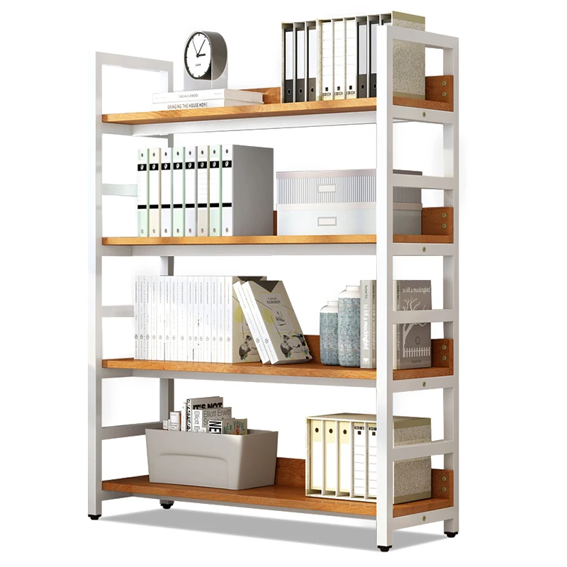 High quality and cheap simple modular natural storage room furniture corner bookshelf  wood modern bookcase With baffle