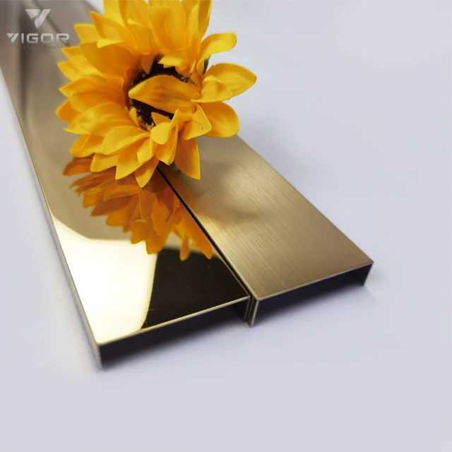 
Stainless steel decorative metal strips for furniture gold metal edge trim for cabinet black wall strip 