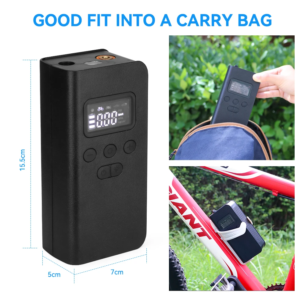 Tyre Inflator Small Portable Mini Handheld Electric Gonfleur De Pneus Voitur Digital Tire Air Compressor Pump for Car Motorcycle