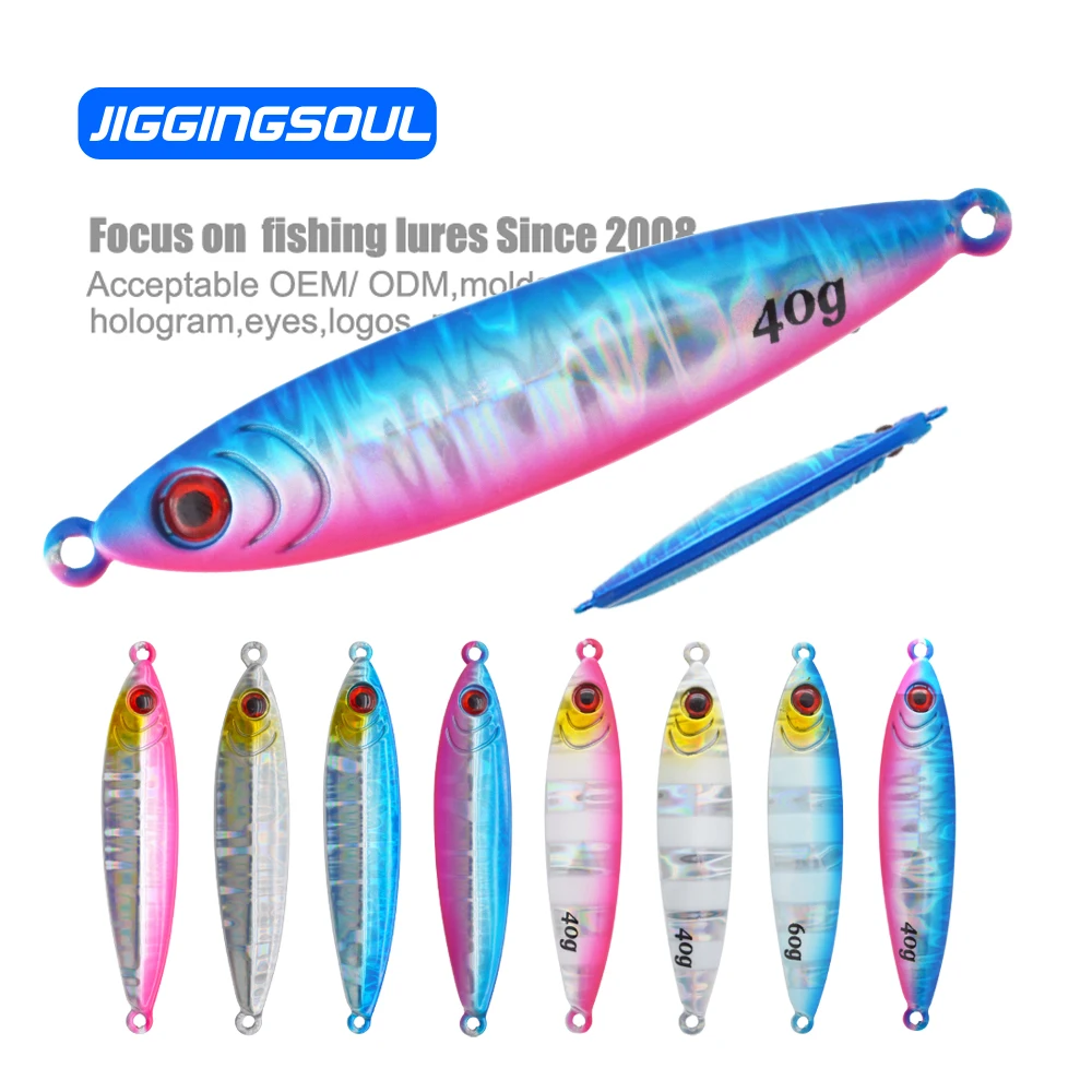 JIGGINGSOUL-TG03- New design 60g Tungsten Hard Casting Fishing Lure Slow Sinking Metal Jig Bait TG JIG LURE BAIT