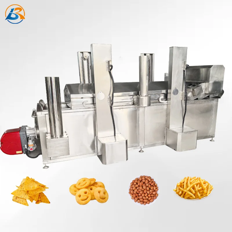 304 Stainless Steel French Fries Fried Chicken Fish Processing Production Line Electrical Water-oil French Fries Deep Fryer