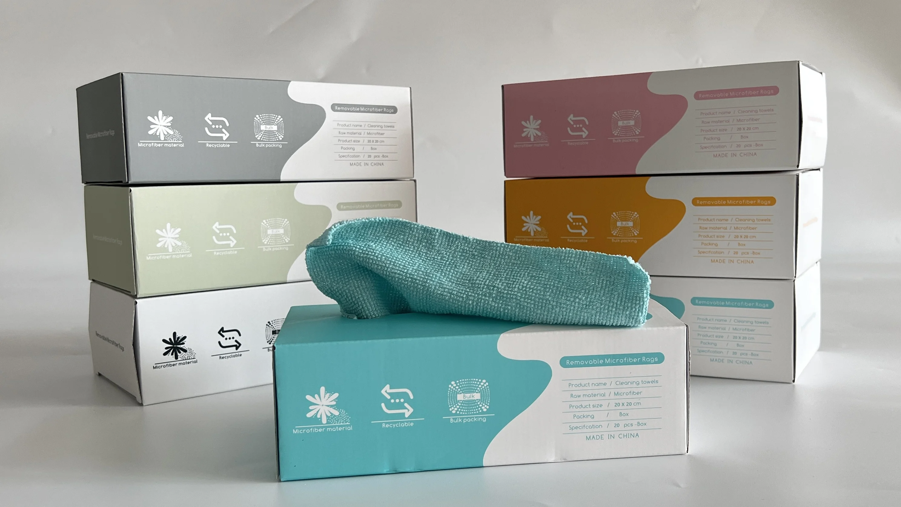 20 picecs Kitchen Microfiber Cleaning Cloth Non-stick Washing Rag Wiping Absorben one box Oil Washing Cleaning Cloth