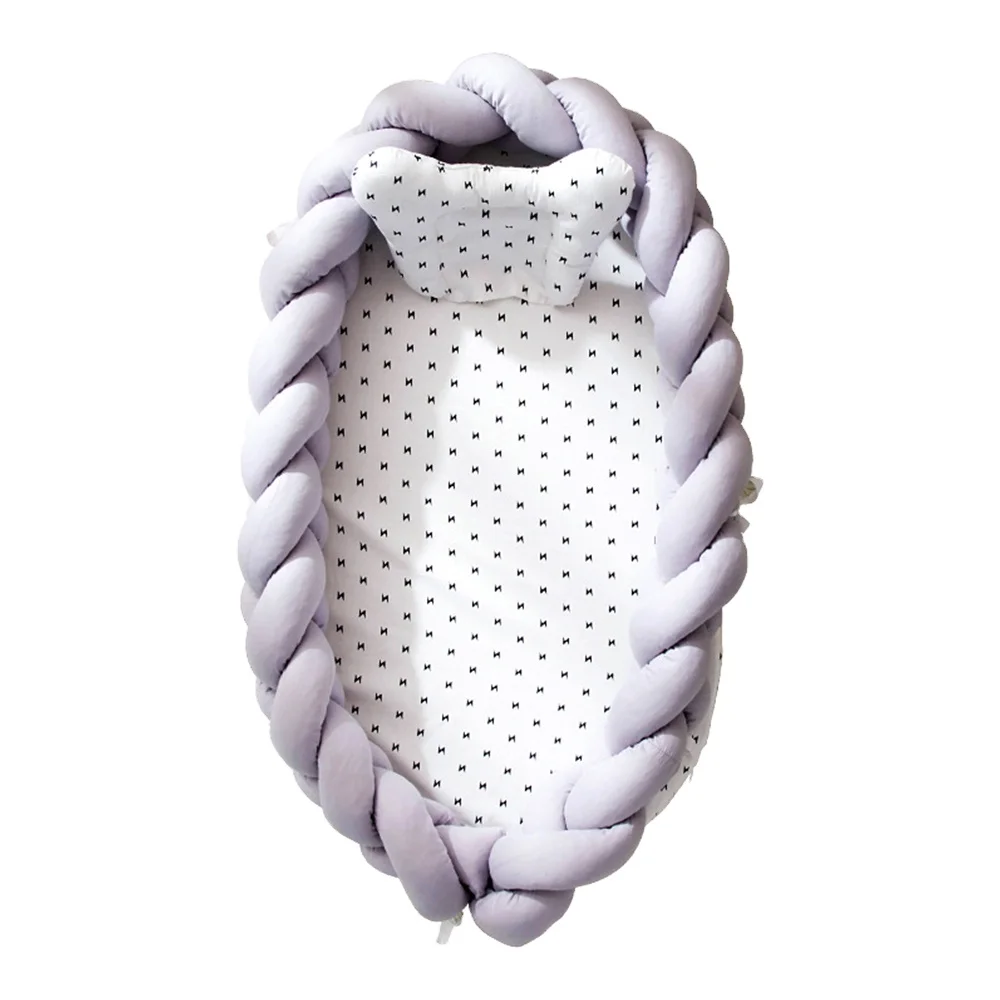 100% Cotton bumper Portable Sleeping Co Sleeper Carry Newborn Baby Bed Cot Crib organic baby lounger Bed baby Nest bed