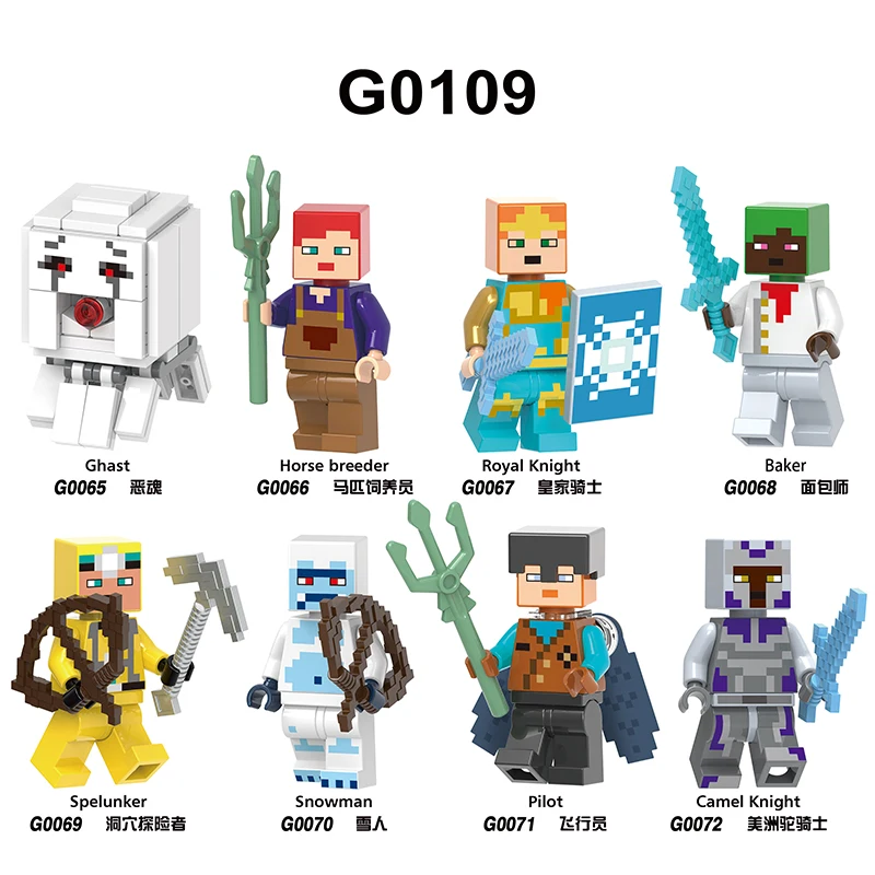 G0110 серия игр крафтовые панда Оцелот мини-конструктор набор строительных блоков для детей сборка пластиковых игрушек Juguete