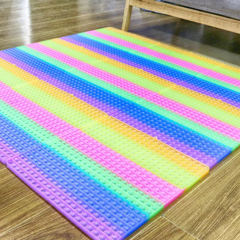 40cm Rainbow Jumbo Pop Bubble, 400 Bubbles Big Size Push Bubble Sensory Super Big Extra Large Giant Mega Pop Push Fidget Toy