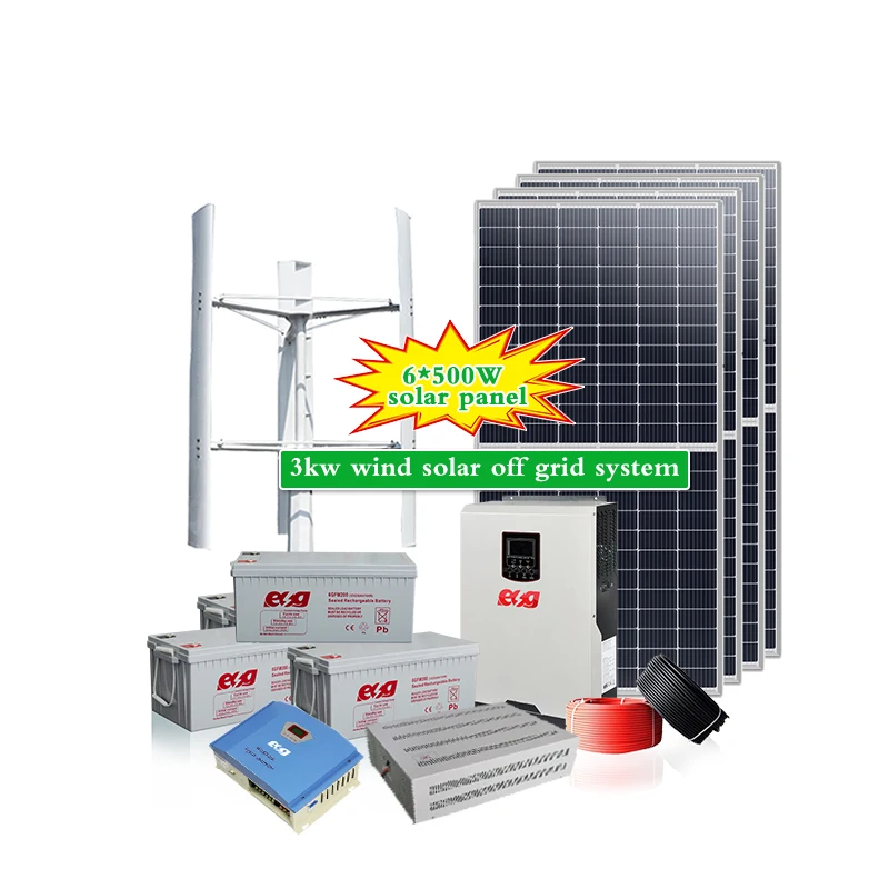 ESG Complete Set 5KW wind turbine alternative energy generators 3kw 5kw 10kw 20KW wind solar hybrid power system