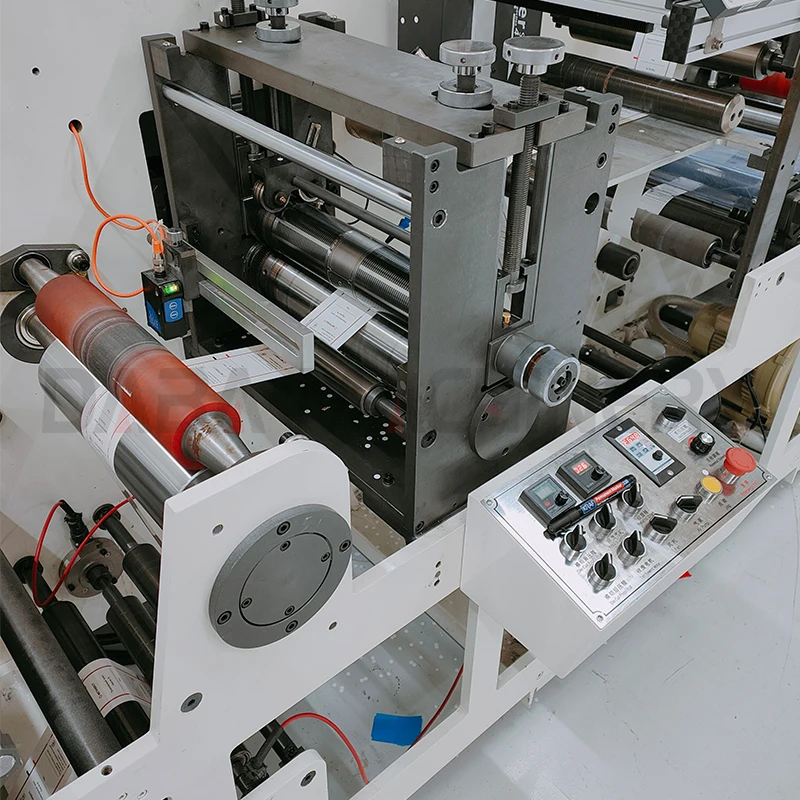 Flexo Die Cutting and Printing Machine Plc Bopp Tape Roll to Roll Flexo Printing Machine