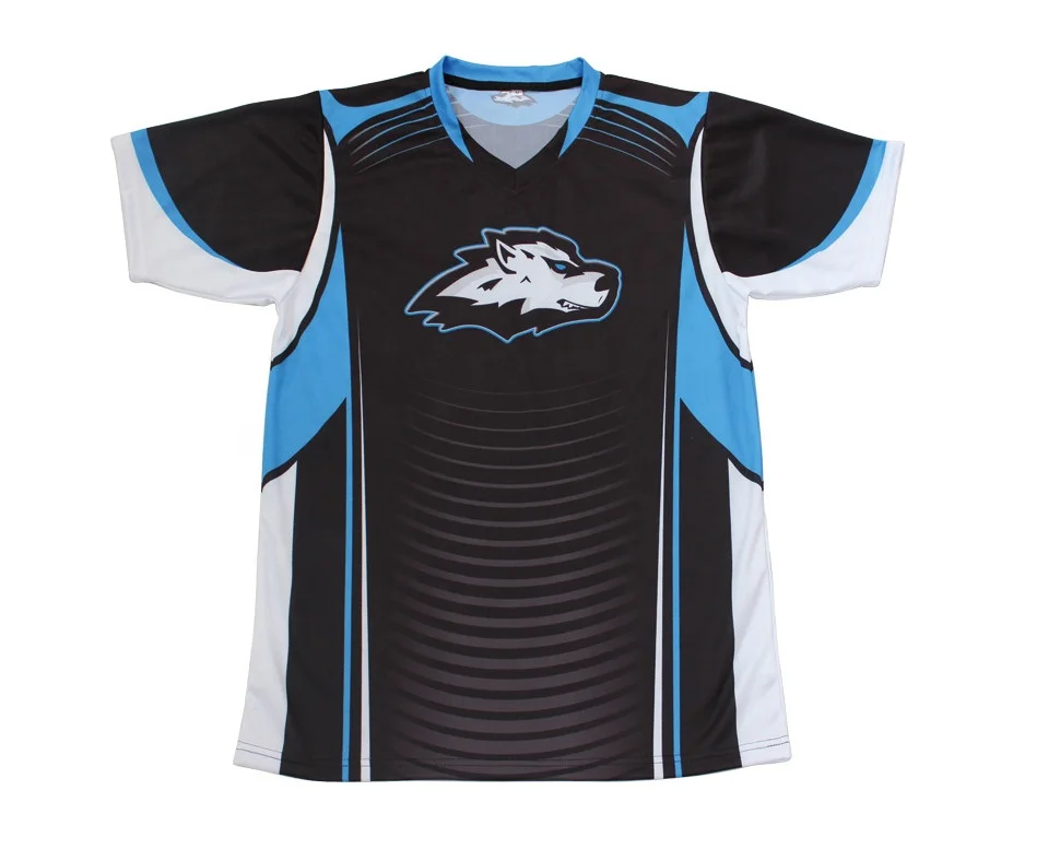 
New Design Breathable Quick Dry Custom Sublimation E-sports Gaming T-shirt 