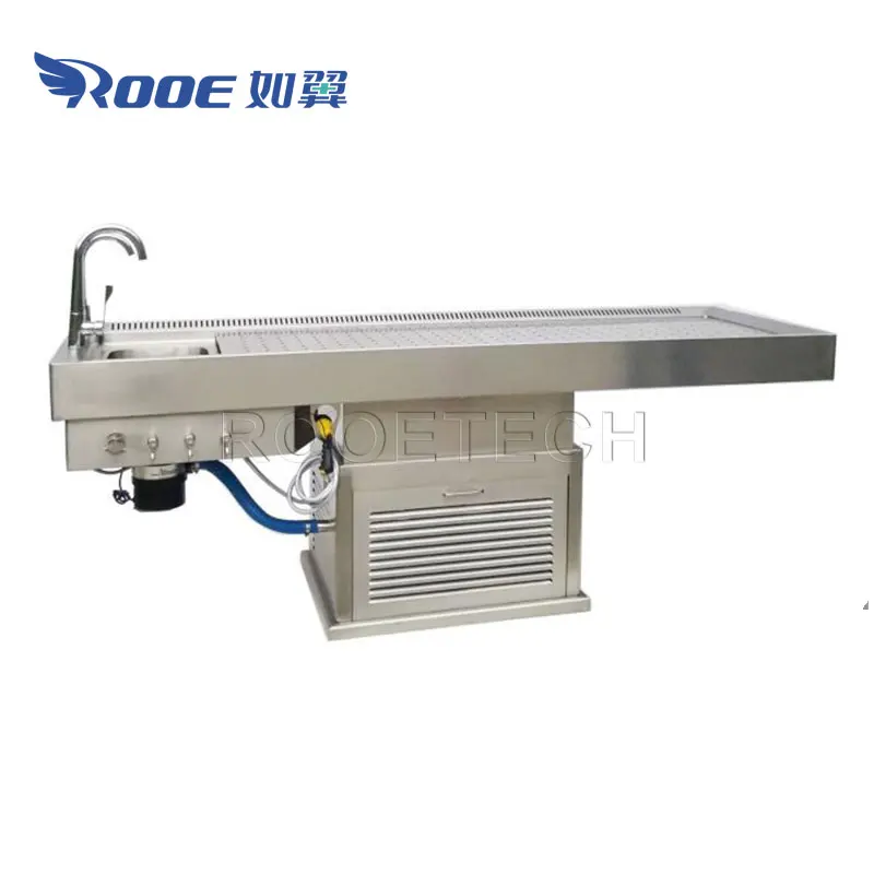 Funeral Washing Table Stainless Steel Wash Station with Shredder Sink and Ventilation System