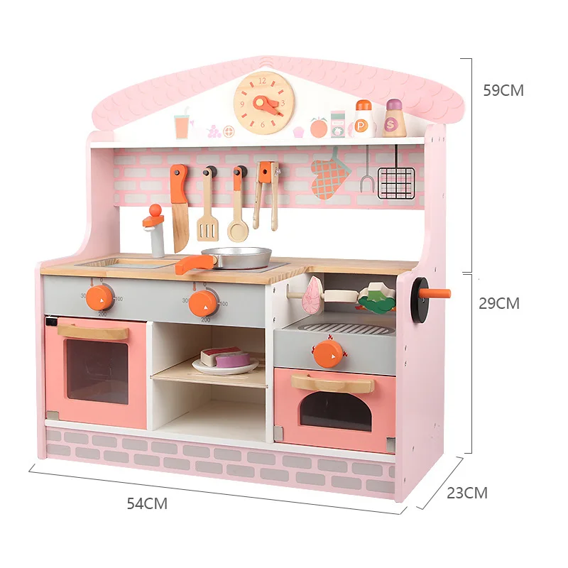 Wholesale New  Wooden Toys Child Baby Kids Kitchen Pretend Play Set Wood Toy for Children Home Cooking