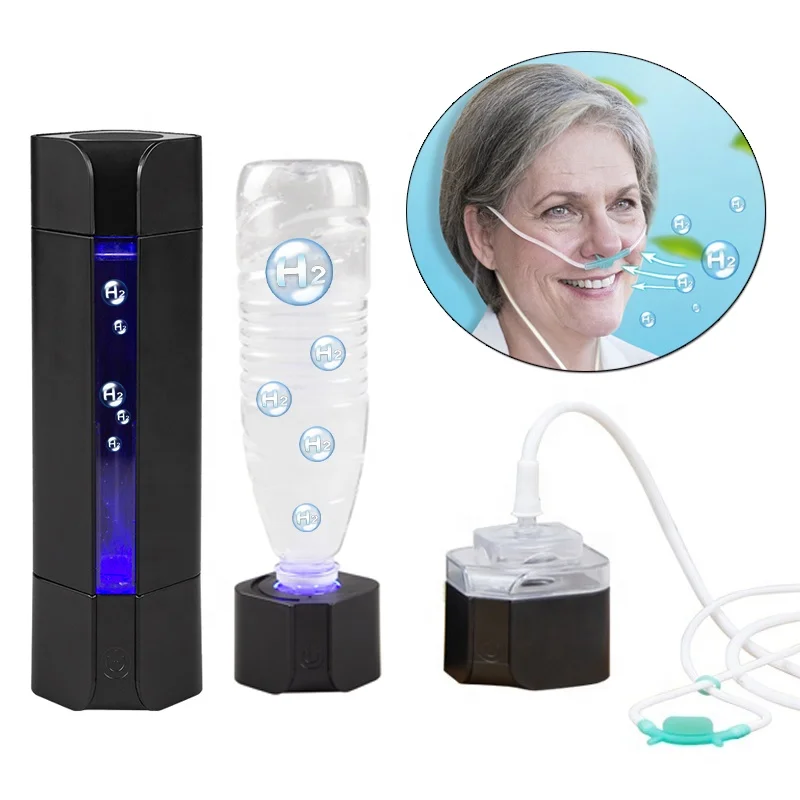 Portable Hydrogen Water Bottle Inhaler 2300ppb Hydrogen Water Generator with Hydrogen Gas Breathing