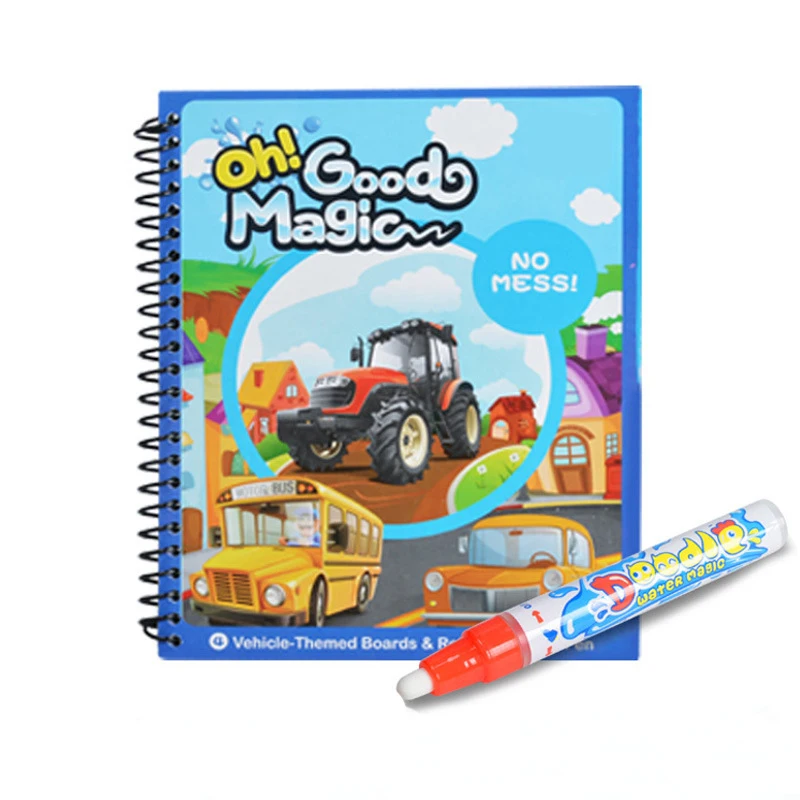 2023 Hot Sale Cartoon Children Coloring Book Magic Water Drawing Book