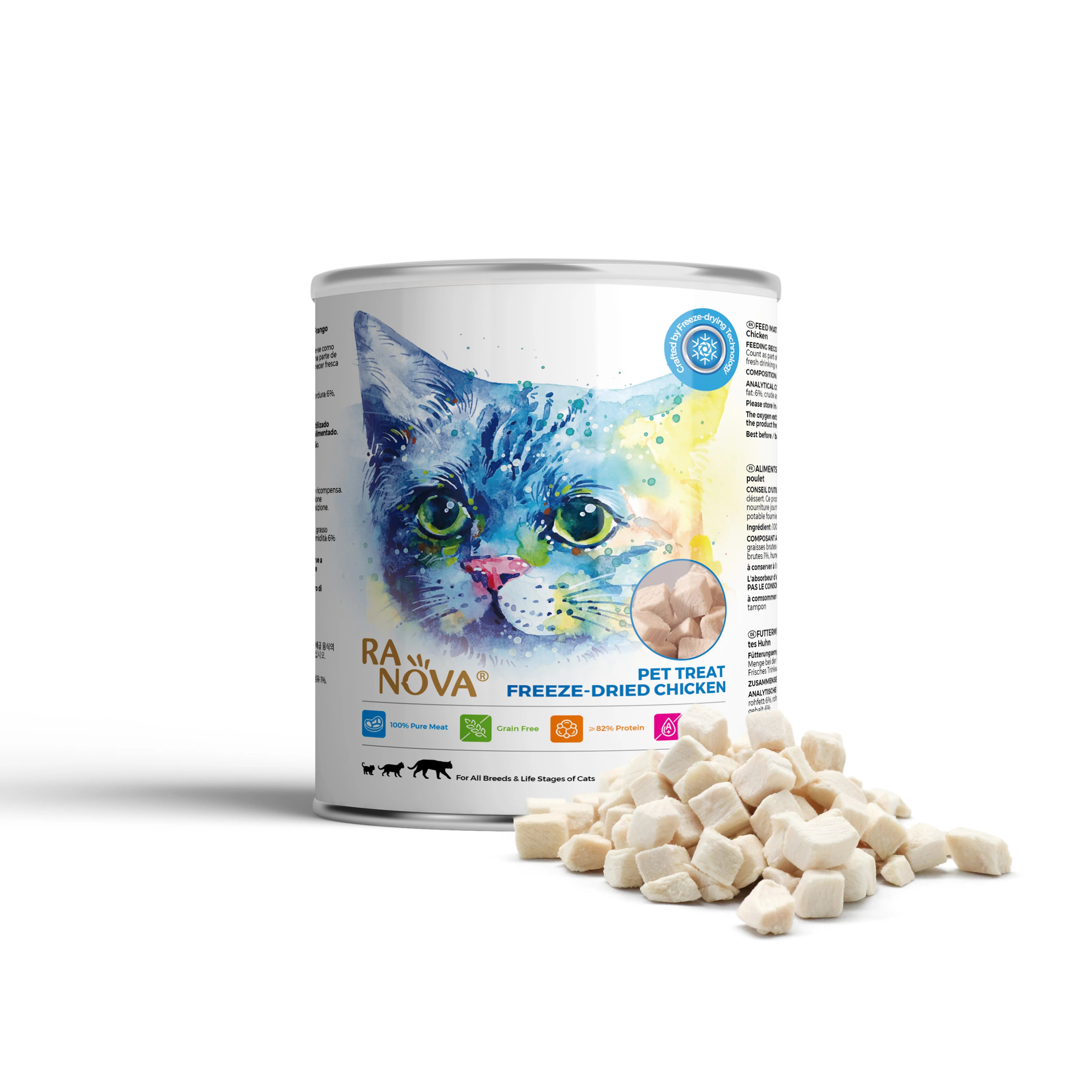 OEM ODM Manufacturer freeze dried chicken pet food cat treats pet food keep natural for high protein cat treat supplier