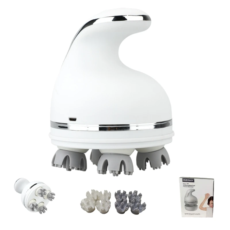 Portable Waterproof Wireless Electric Scalp Massager Pet Dogs and Cats Massager USB Rechargeable 3D Head Hair Massager