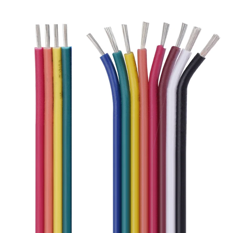 UL21311 FR-PE Flat Cable 4 Core 8 10 12 14 16 Gauge 8core Tinned Copper Bi Wire Speaker Cable