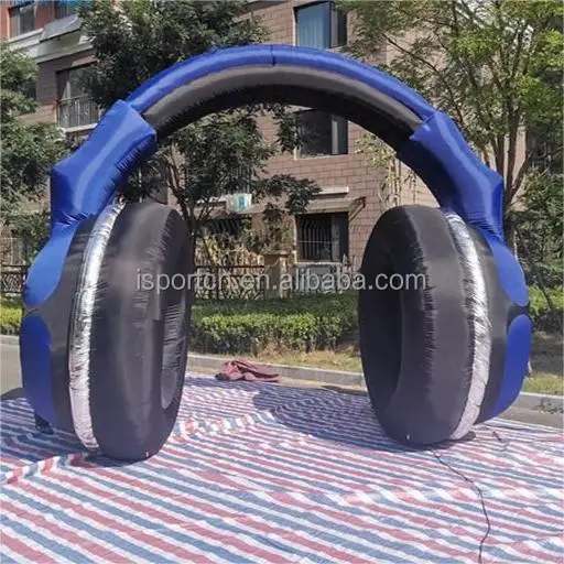 Best Selling Giant Earphone Music Event Use Inflatable Headphone Decoration