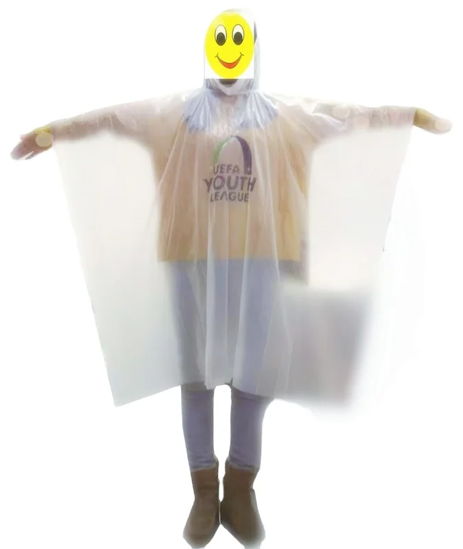 
Оптовая продажа, биоразлагаемый экологически чистый Дождевик-пончо из био-полилактида и кукурузного крахмала 