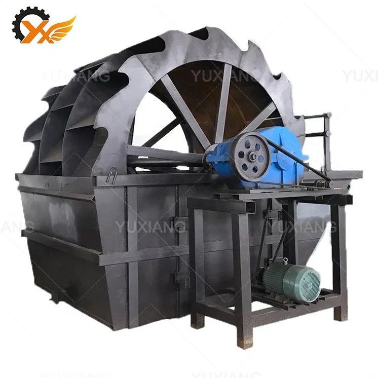Mobile small fine quartz bucket roller wheel type sand washer machine for water recycling