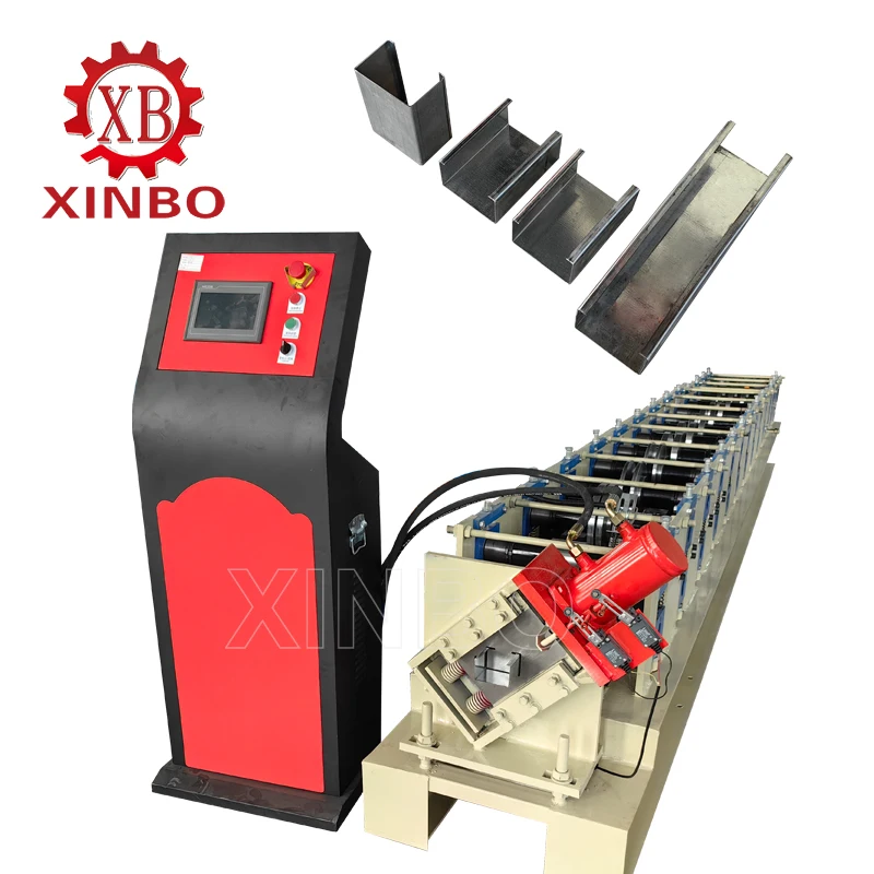 High Speed Precut C Z 100 Purlin Making Roll Forming Machine for Automatic Interchangeable CZ Steel Fast-Changing