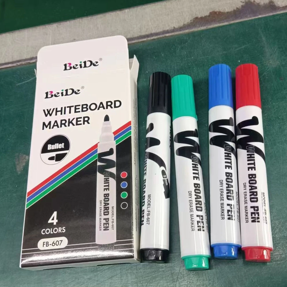 Wholesale Ready Stock Set of 4 Colors Dry Erase White Board Pen Bullet Tip Special Offer for New Year