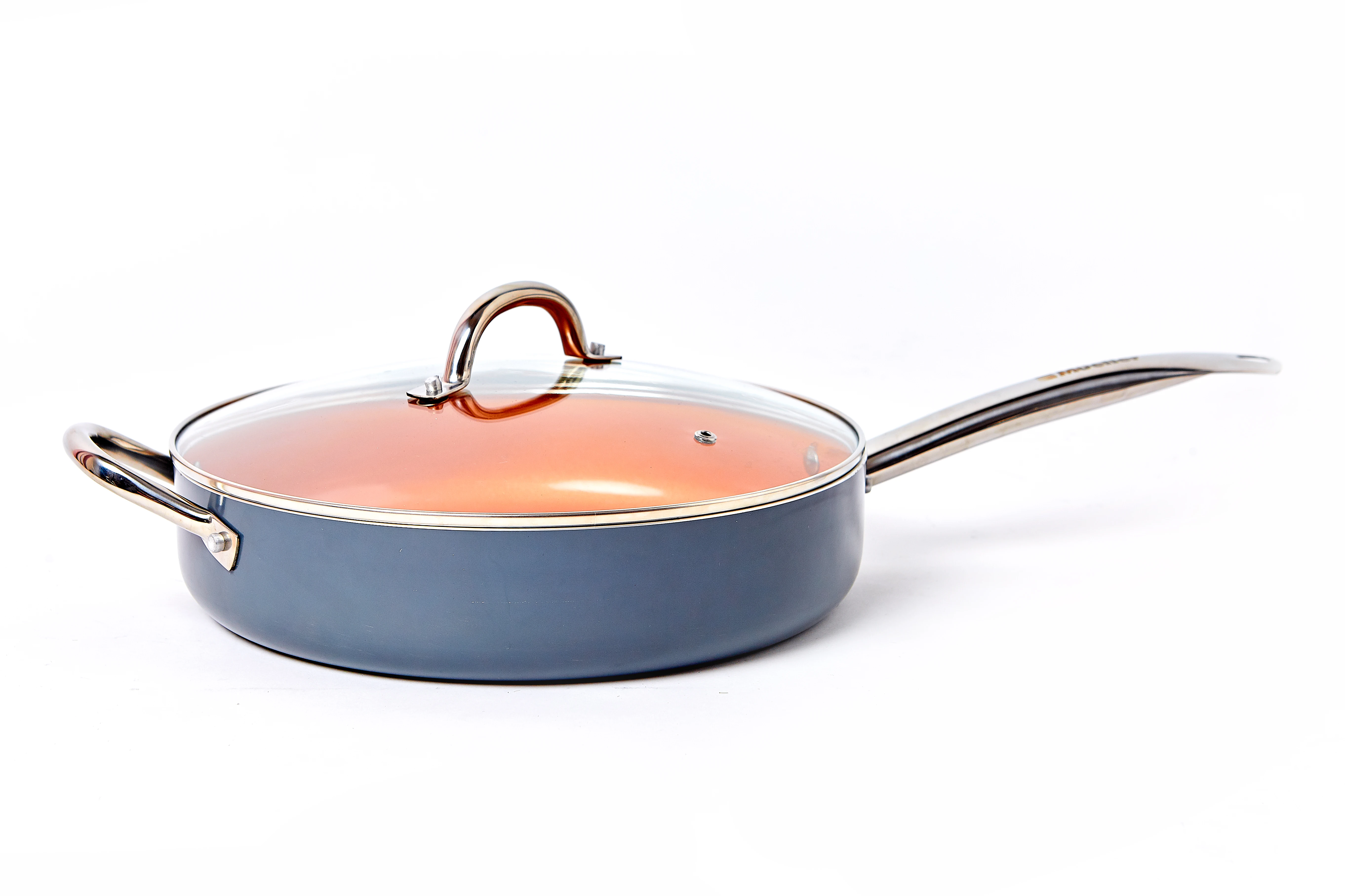 Durable Popular copper  healthy non stick coated aluminum home cooking non stick coated variety cookware set forged cookware  se