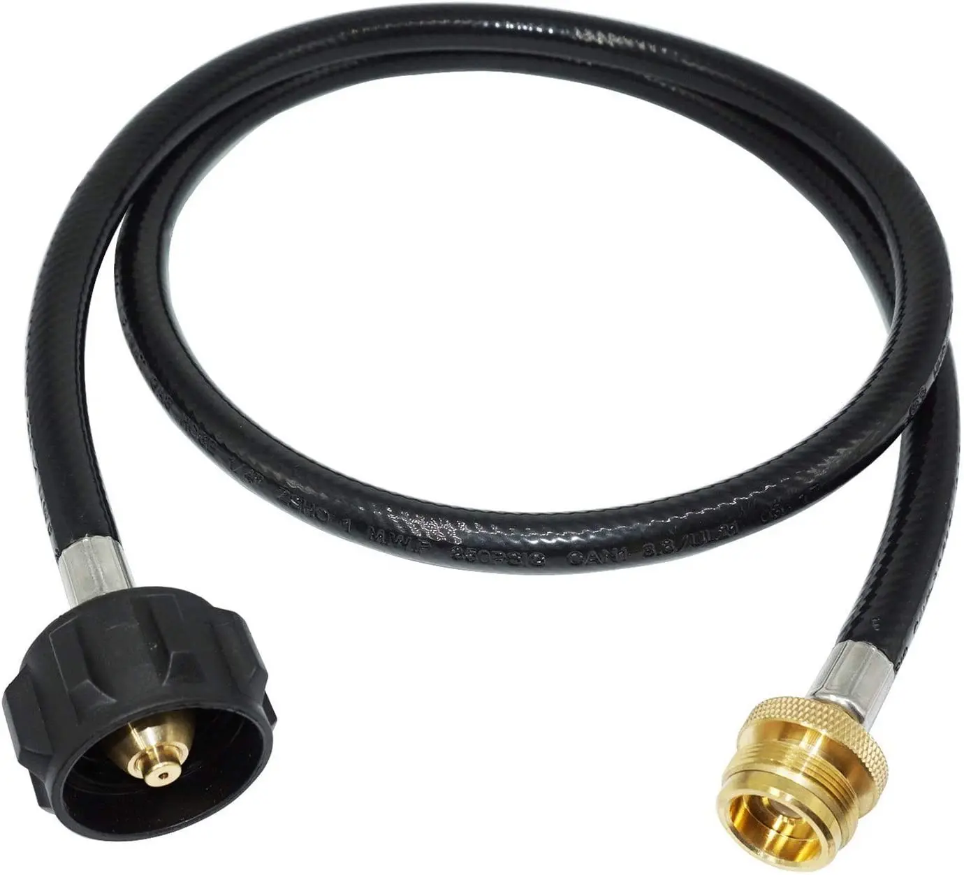 4 Feet Propane Adapter Hose 1 Ib to 20 ib Converter Replacement for QCC1/ Type1 Tank Connects 1 LB Bulk Portable Appliance to 20