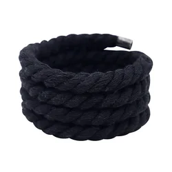 2023New High Quality Wholesale10mm Cotton Hemp shoelaces Round Rope Shoelace sneakers cotton rope shoelace