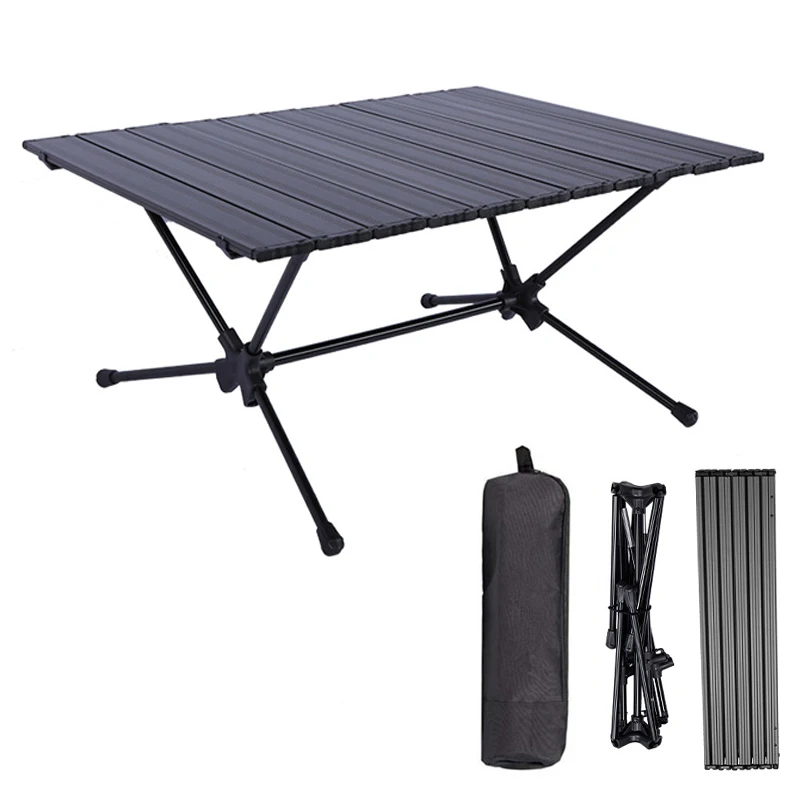 Portable Light Party Desk Height Adjustable Picnic Table Set Mini Barbecue Table Aluminum Alloy Camping Folding Table