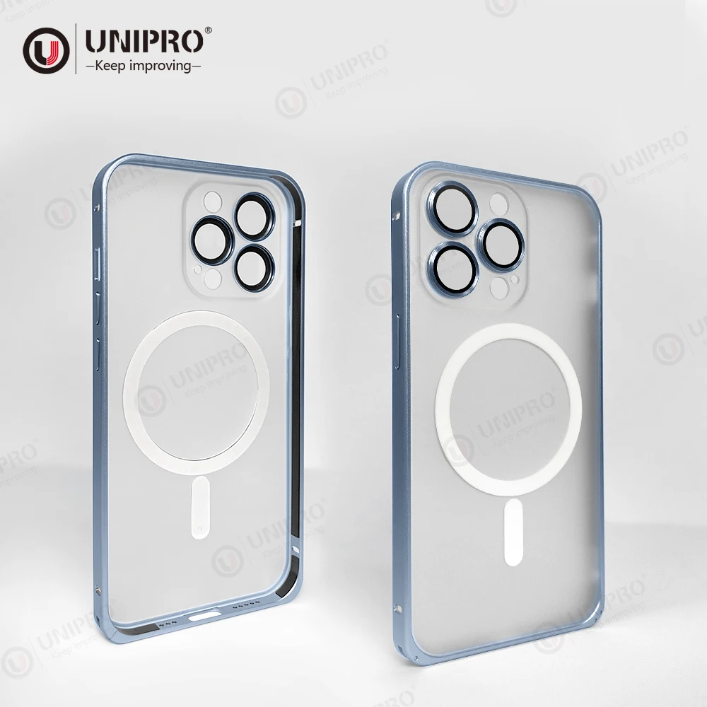 Mag-safe Aluminium Alloy Frame Magnetic Shockproof Coque Lens Camera Protection Mobile Phone Case For iPhone 12 13 14 Pro Max